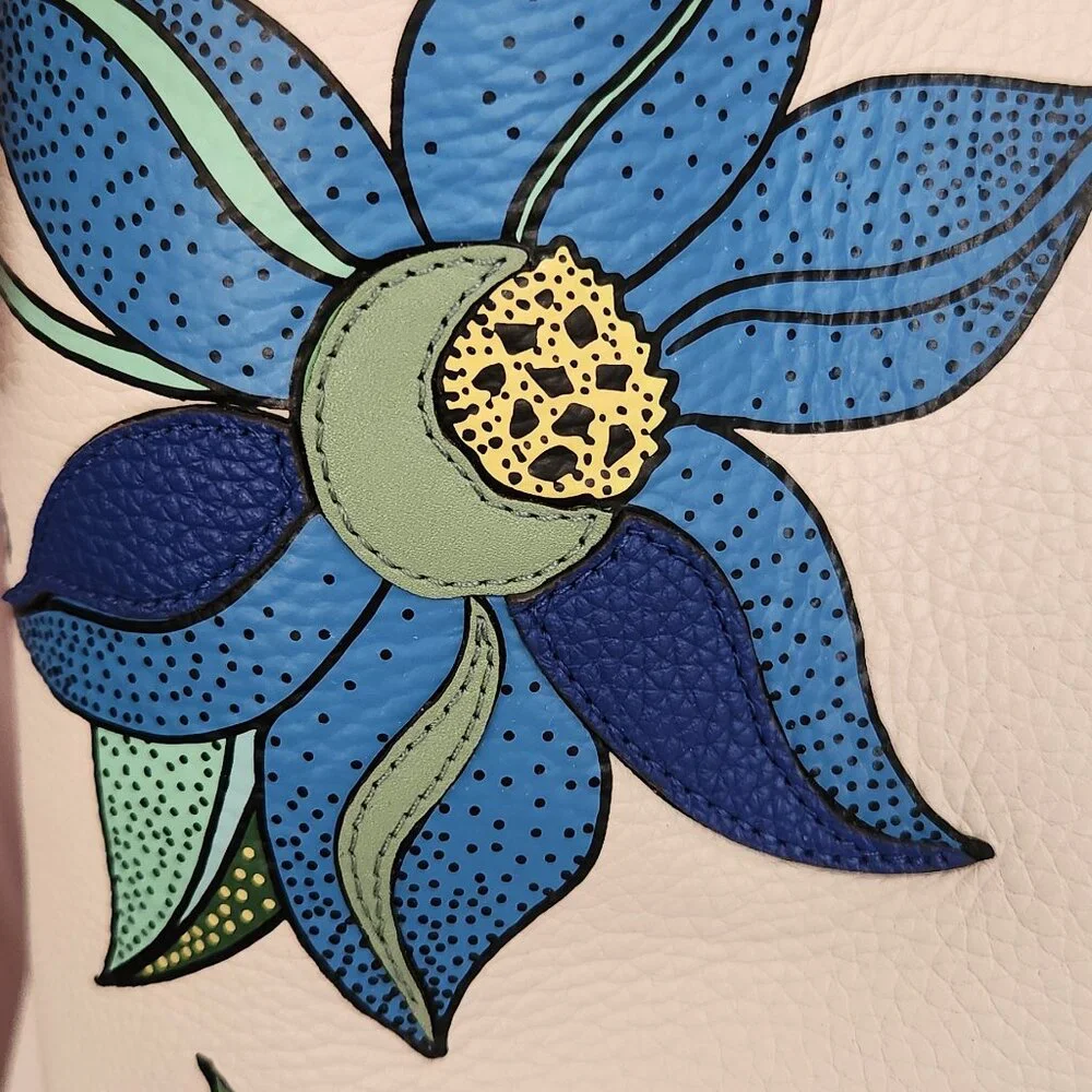 Tory Burch Thea Floral Appliqué Leather Hobo | NWT | Giftable - Picture 2 of 6